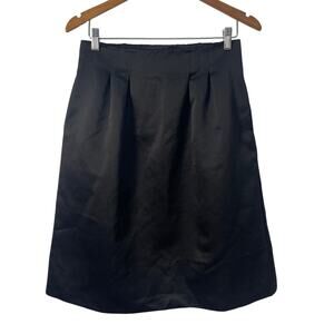 H&M Women’s Knee Length Satin Feel Black Skirt Size 8